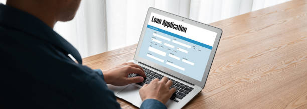 istock Online loan application form for modish digital information collection 1474031618
