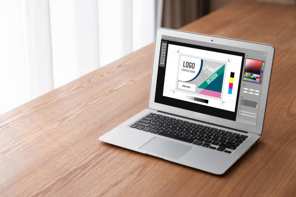 istock Graphic designer software for modern design of web page and commercial ads 1474031864