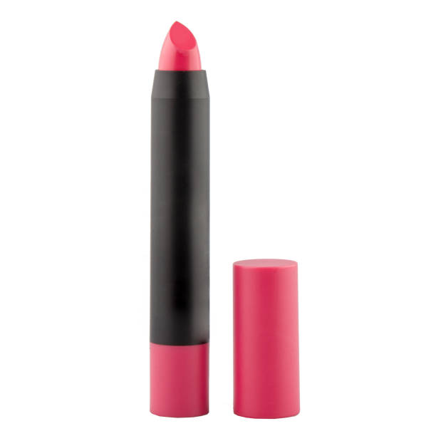 istock Open lipstick in a black case on a white background 1474036055