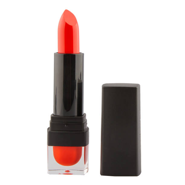 istock Open lipstick in a black case on a white background 1474036254