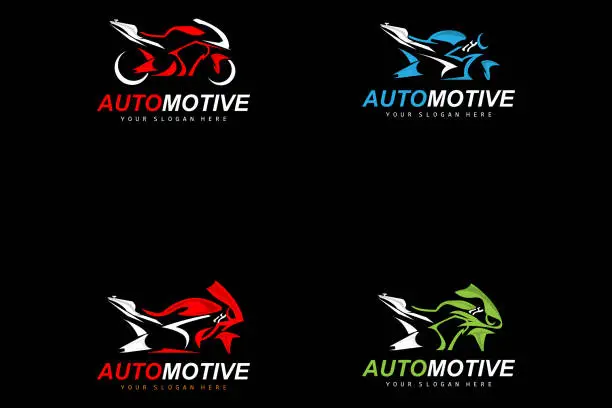 Vector illustration of Motorcycle Logo, MotoSport Vehicle Vector, Design For, Automotive, Motorcycle Costume Workshop, Motorcycle Repair, Product Brand, Motogp