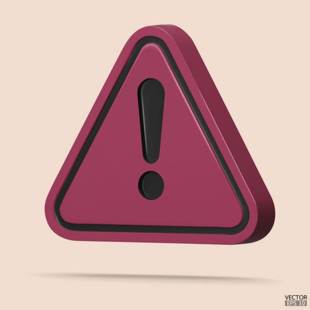 istock 3d Realistic pink triangle warning sign isolated on background. Hazard warning attention sign with exclamation mark symbol. Danger, Alert, Dangerous attention icon. 3D Vector illustration. 1474038074