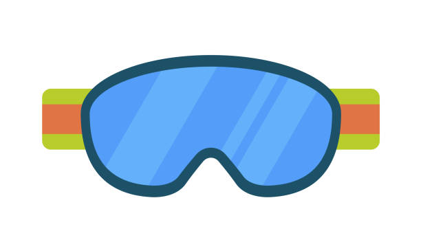 illustrations, cliparts, dessins animés et icônes de lunettes de snowboard - sun protection glasses glass