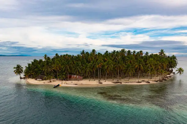 Archudup Island made of the 370 islands that form the Sanblas archipelago off the coast of Panama