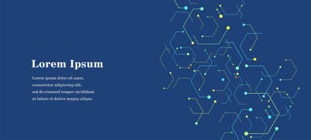 abstract blue yellow hexagon, geometric background, scientific technology, network concept abstract blue yellow hexagon, geometric texture background, scientific technology, network concept light-blue-color-polygonal-shape-background stock illustrations