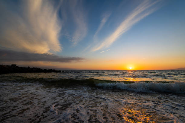Sunset over the sea