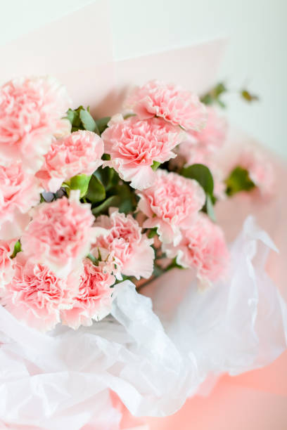 istock Beautiful carnation bouquet on white background 1474049534
