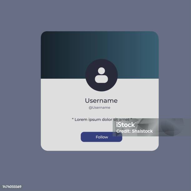 Account Profile Information Interface Stock Illustration - Download ...