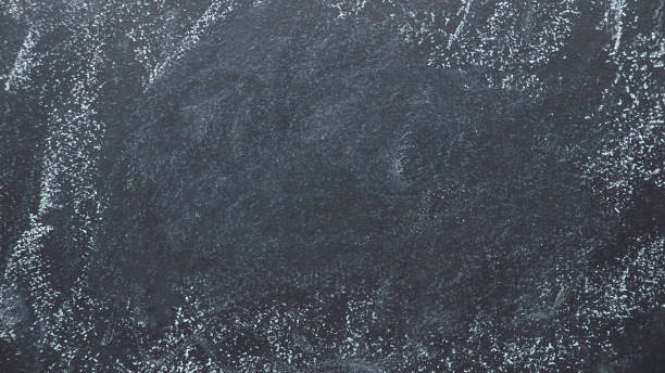 istock Chalkboard texture. Empty blank black chalkboard with chalk traces 1474059000