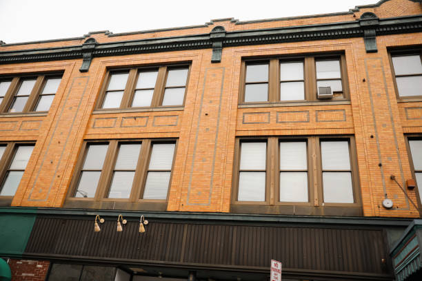 istock modern brick city buildings downtown that shows historic structures that shows urban apartment architecture with street background 1474063208