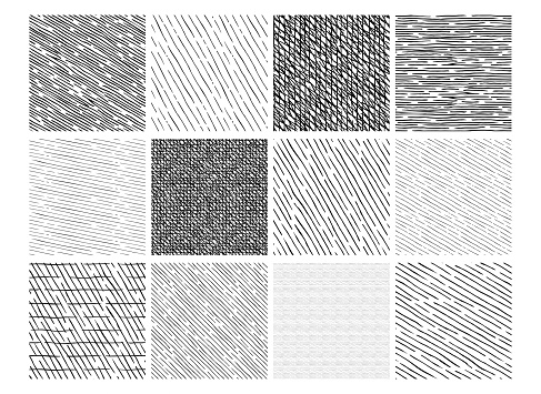 seamless hatch pattern of architectural texture background set, can be used in CAD, plan, elevation, rendering drawings