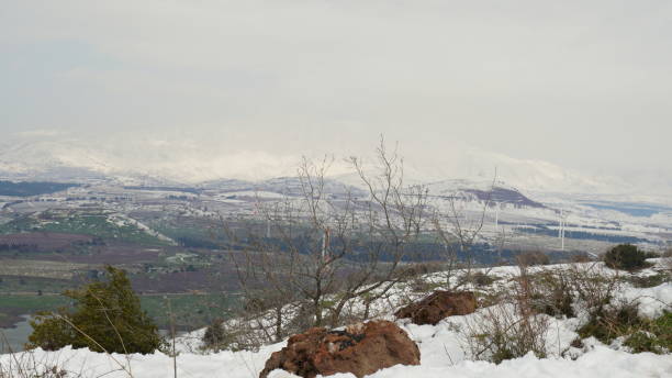 istock Winter in Israeli North. Golan Heights covered with snow 1474063424