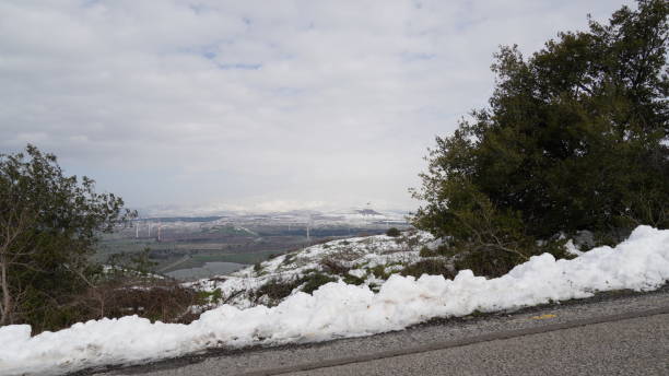 istock Winter in Israeli North. Golan Heights covered with snow 1474063425