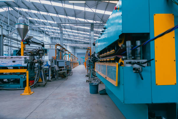 istock Cable manufacturing machine in steel industry 1474064654