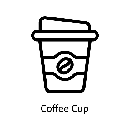 Coffee Cup Vector   outline Icons. Simple stock illustration stock