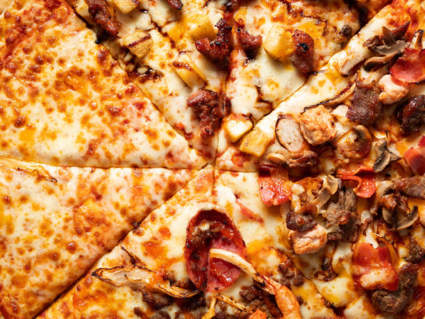pizza with salami and cheese