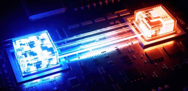 istock 3D rendering of cyberpunk AI. Circuit board. Technology background. Central Computer Processors CPU and GPU concept. Motherboard digital chip. Tech science background. 1474077744