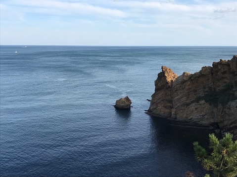 Rock landforms by the sea