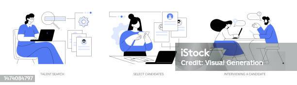Emmployee Abstract Searching Employees Abstract Concept Vector Illustrations Stock ...