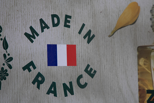 made in france text sign store on windows stickers facade shop