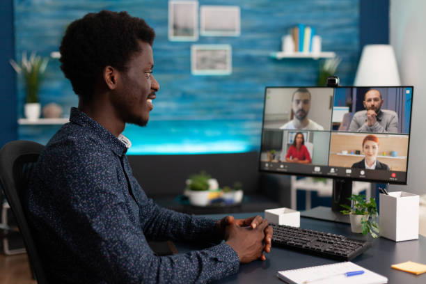 istock Business student having online videocall meeting conference 1474090832