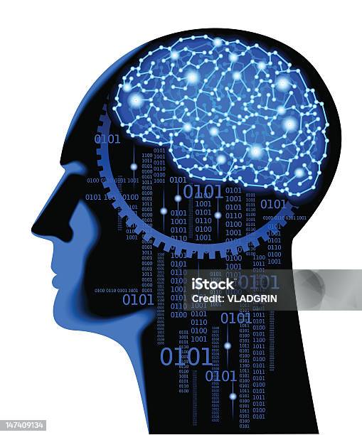 Brain Cyber Code Brain Cyber Stock Illustration - Download Image Now - Abstract ...
