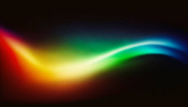 istock Modern blurred film grain background and texture with black background and rainbow stripe, trendy grainy gradient texture. Perfect for website designs, posters, flyers or banners. 1474092564
