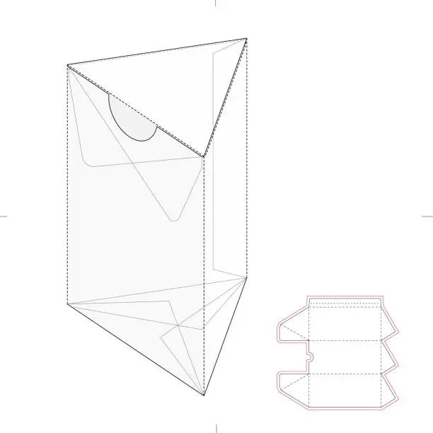 Vector illustration of Custom Triangular Box