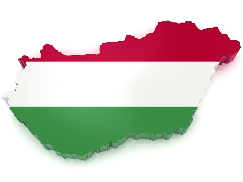 Hungarian Flag, Hungary National Colors Background  <<3D Rendering>>