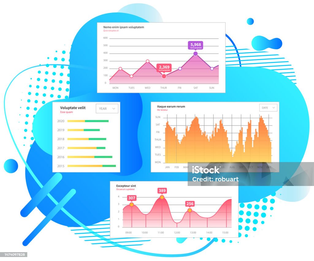 Statistical Indicator Graphics Market Diagrams Graphic Information Visualization And Analysis ...