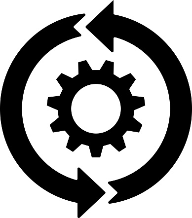 continuous improvement, workflow, process icon vector