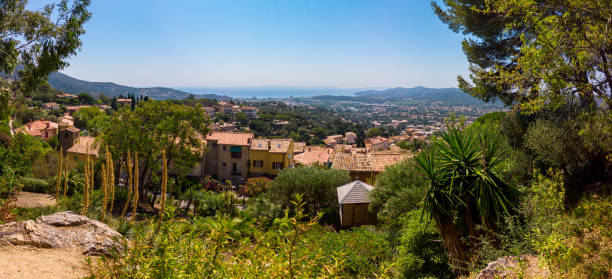 Panoramic View from Bormes Les Mimosas at the mediterranean sea