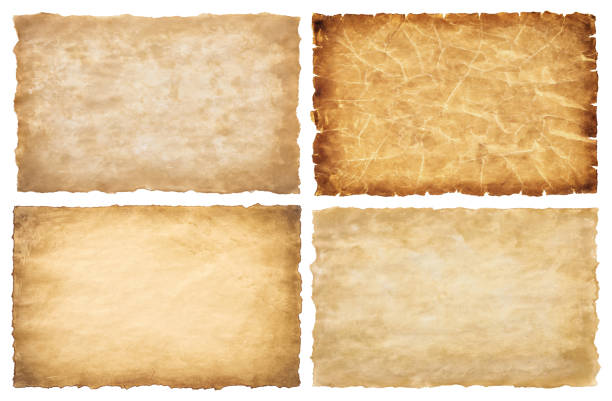 istock collection set old parchment paper sheet vintage aged or texture isolated on white background 1474100563