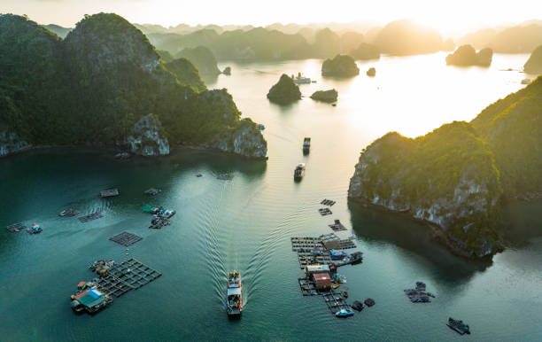 istock Sunset over Ha Long Bay in north Vietnam during sunset 1474100760
