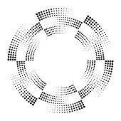 istock Six sections in orbits made of duotone dots 1474102546