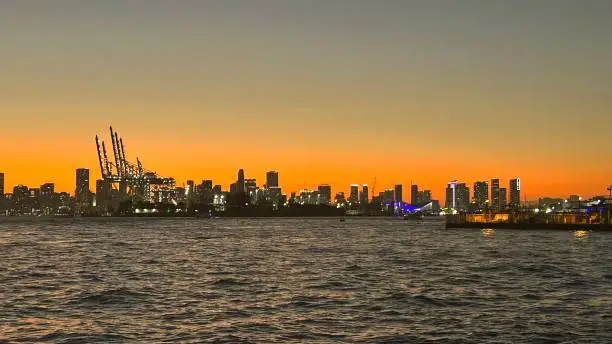 Amazing view of Downtown Miami at sunset