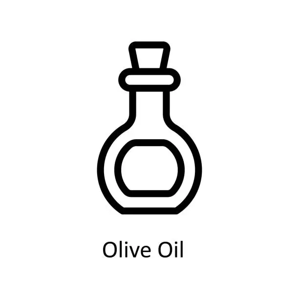 Vector illustration of Olive Oil  Vector   outline Icons. Simple stock illustration stock