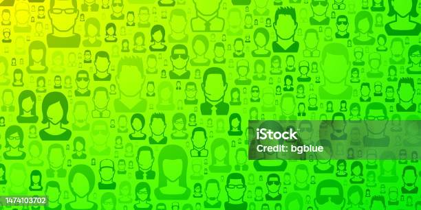 Abstract People Pattern Background Abstract Green Background People Pattern Stock Illustration - Download ...