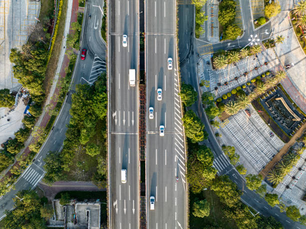 istock Urban traffic road system and road greening 1474106765