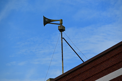 A Cold War Era Thunderbolt Siren Still being Used for Tornado Warnings and other emergencies