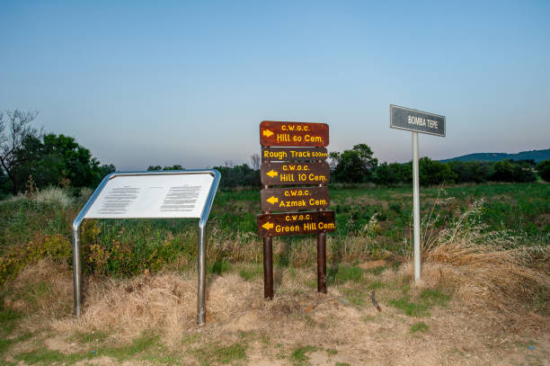 Bomb Hill and other direction signs