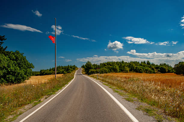 Albayrak ridge and Turkish flag