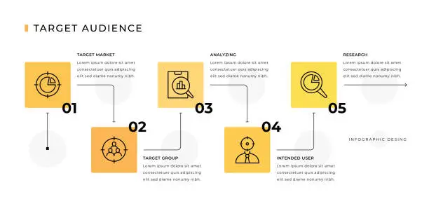 Vector illustration of Target Audience Infographic Design