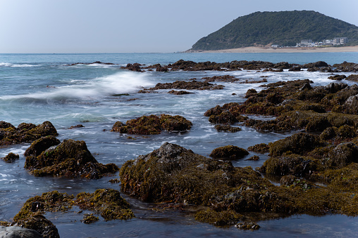 Waves crashing on the rocks, Cape Irago