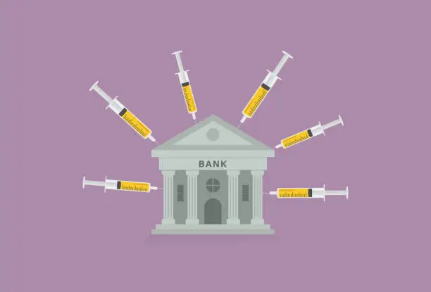 Vector illustration of Bank bailout