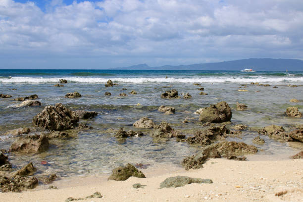istock Sandy beach of a tropical island. 1474122230