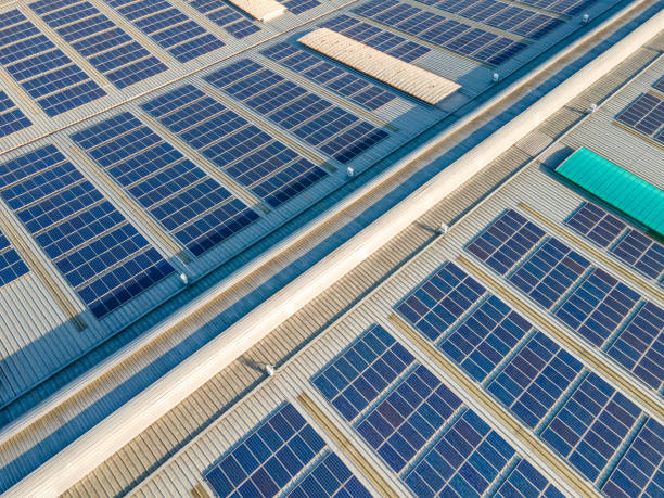 istock Plant rooftop mounted solar power plant 1474124182