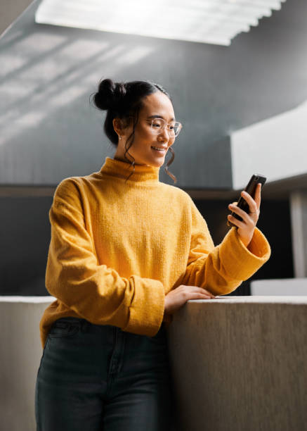 istock Woman, smartphone and video call with communication and technology, internet connectivity and happiness. Asian person, 5g network and smile, influencer live streaming with phone and social media 1474125566