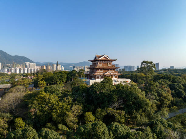 istock Chinese style pavilion in the park 1474125657