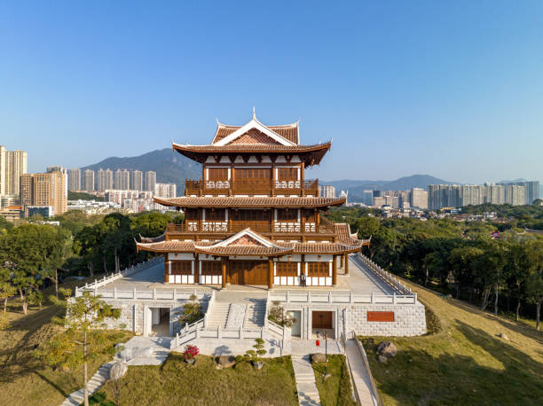 istock Chinese style pavilion in the park 1474125676